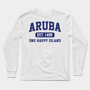 Vintage Varsity Aruba Gift Long Sleeve T-Shirt